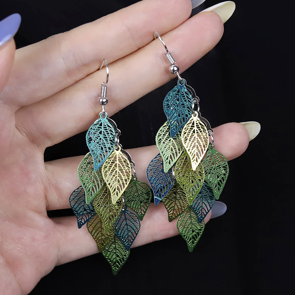 Ethnic Style Drop Earrings Accessories Leaves Butterfly Shell Earring Bohemian Jewelry Tassel Dangle Earrings Exaggerated Women