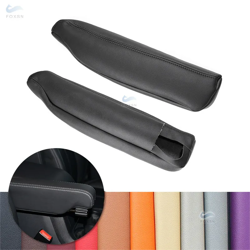 For Land Rover Discovery 3 4 2004-2016 For Range Rover Sport 2005-2013 2pcs Car Side Seat Armrest Handle Black Leather Cover