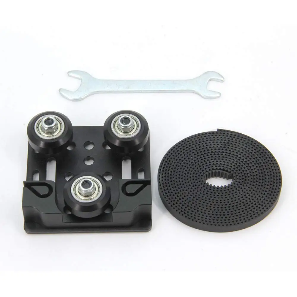 Befenybay V Wheel with Plate and 6mm Belt Buckle for 2020 Aluminum Profile 3D Printer Parts for CNC Kossel Black Wheel