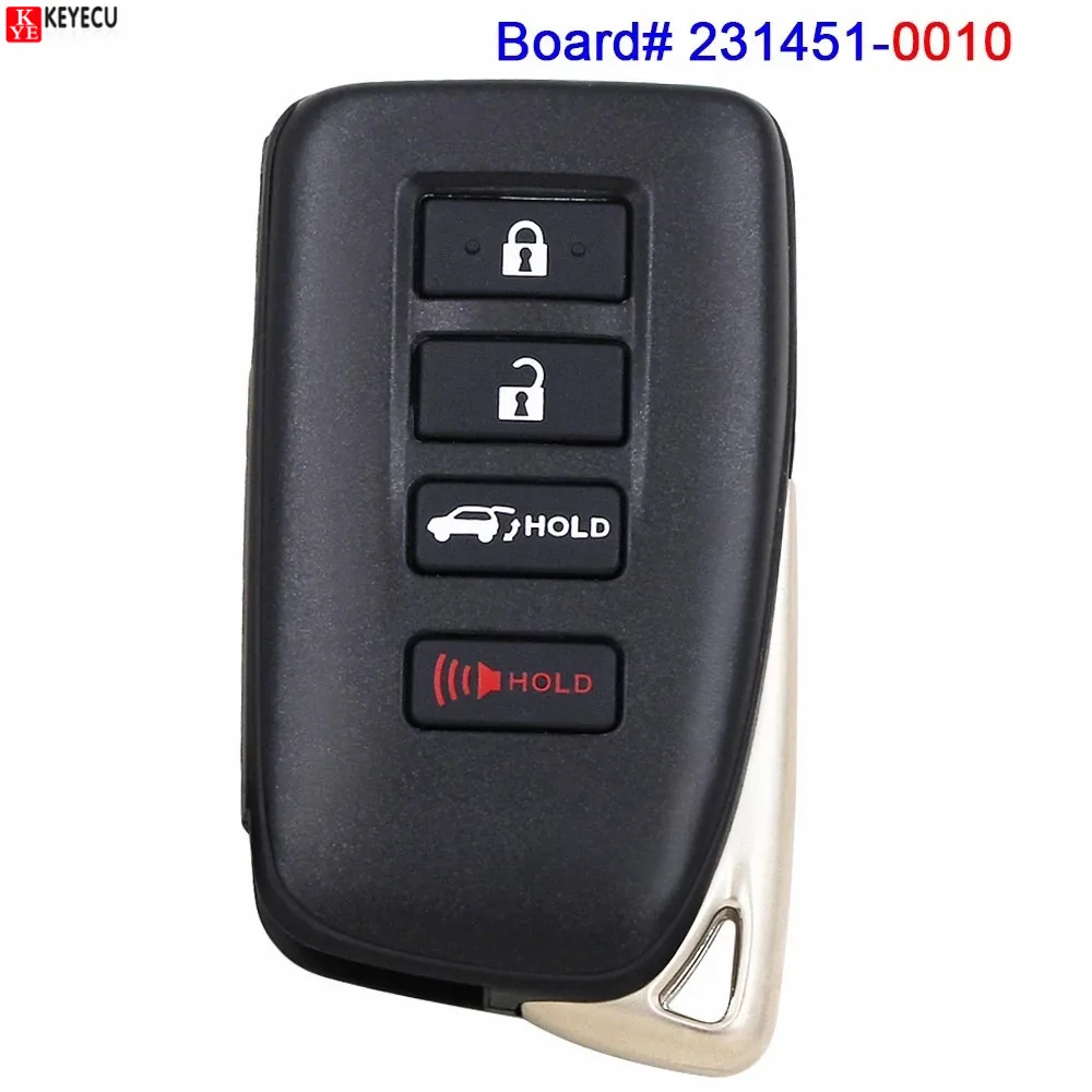 KEYECU for Lexus RX350 RX450h 2016 2017 2018 2019 2020 231451-0010 Smart Keyless Remote Key Fob HYQ14FBB 89904-0E160 314MHz