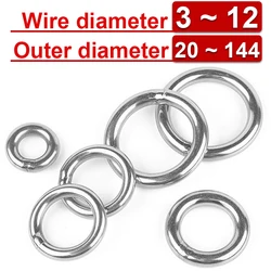 304 Edelstahl ring massiv geschweißt o-Kreis Rost ring Eisenring Zugring anpassbarer Linien durchmesser 1mm ~ 12mm