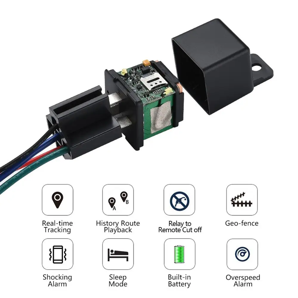 Car GPS Tracker ST-907 Tracking Relay Device GSM Locator Remote Control Anti-theft Monitoring Cut off oil System with free APP