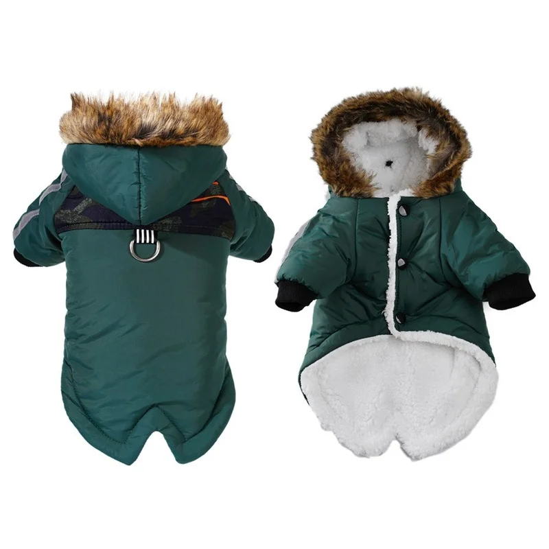 Vestiti per animali domestici Cappotto per cuccioli Inverno caldo più giacca di velluto Abbigliamento riflettente impermeabile per cani di piccola