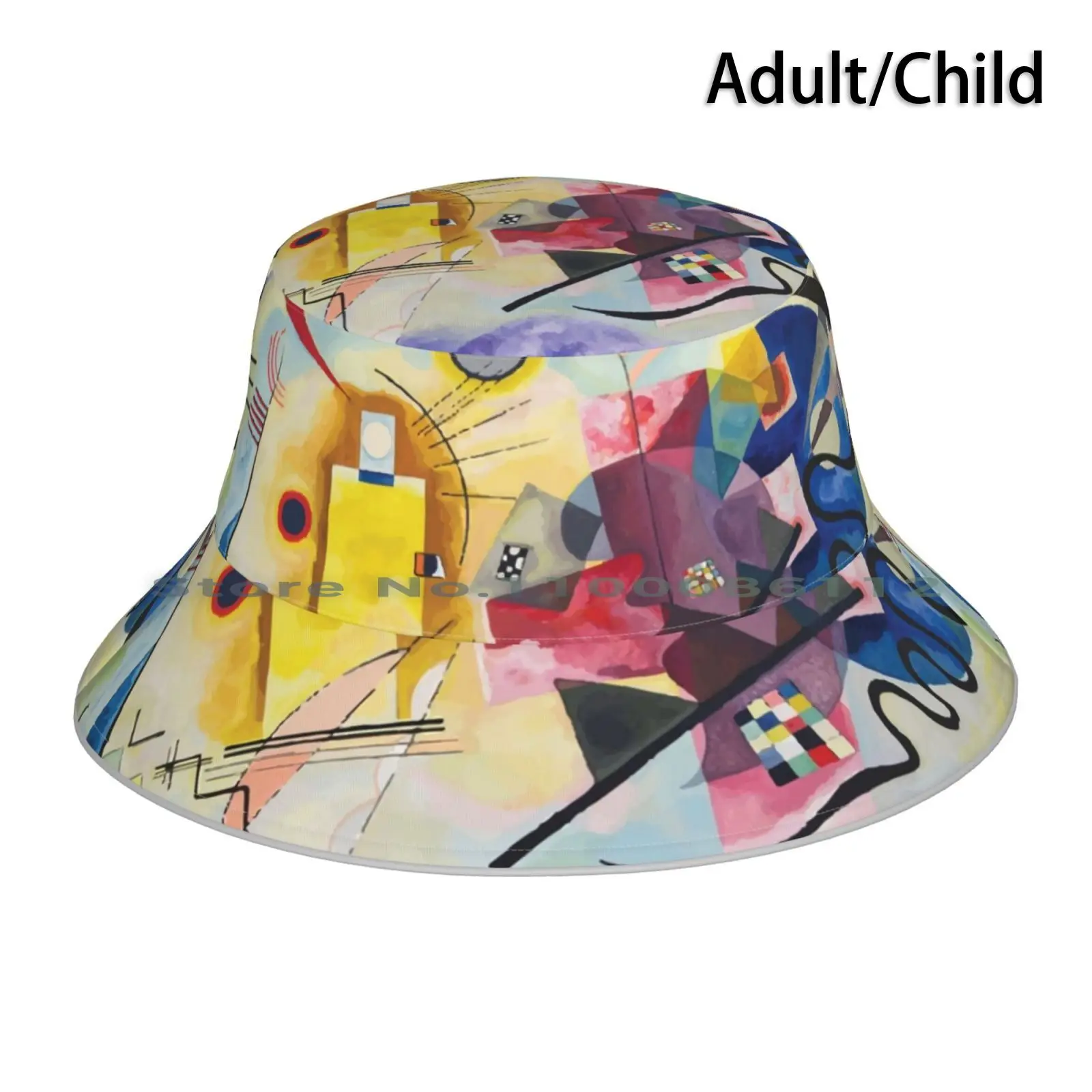 Wassily Kandinsky | Yellow-Red-Blue Bucket Hat Sun Cap Wassily Kandinsky Yellow Red Blue Abstract Expressionism Post Profession