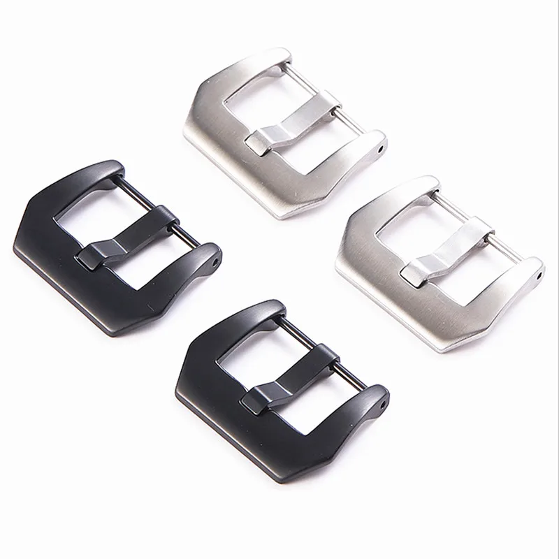 Wholesale 10Pcs/Lot Watch Buckle Stainless Steel Watch Buckle Silver And Black Color Shiny And Matte style 20MM 22MM 24MM 26MM