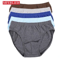 Men Briefs 6XL 7XL 8XL Large Size Waist 140cm Loose Cotton Underwear 3 Colors