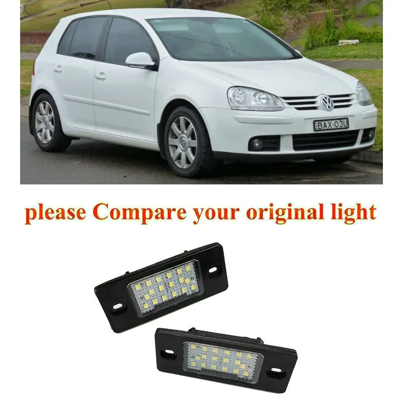 

2pc Car Accessories Special Car License Plate Light Lamp For VW GOLF MK4 MK5 Variant/Wagon 1997-2009 canbus error free