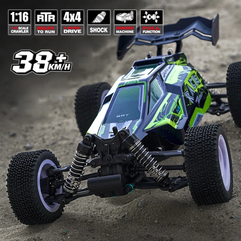 JMRC Electric Remote Control Car 4WD 1/16 Full Scale With Metal Gears 2.4G High Speed RC Off-Road Buggy RTR