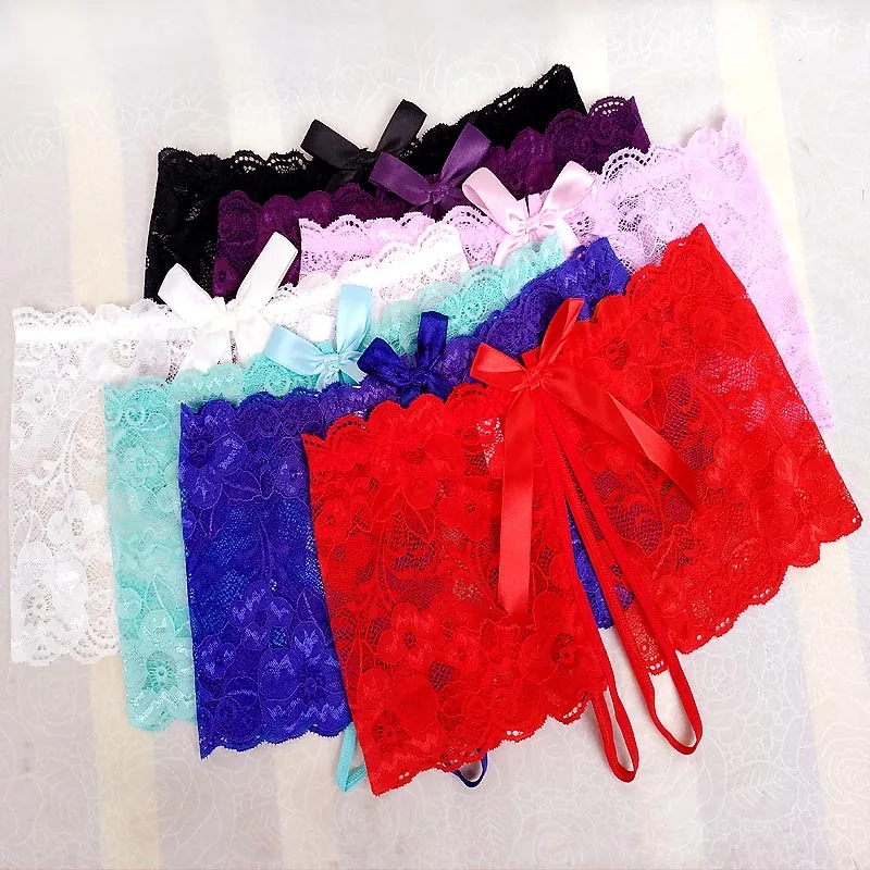 Open Crotch Floral Lace Sissy Boxer Panties Sexy Mens Shorts Lingerie See Through Fashion Underwear Cute Male Bikini Underpants