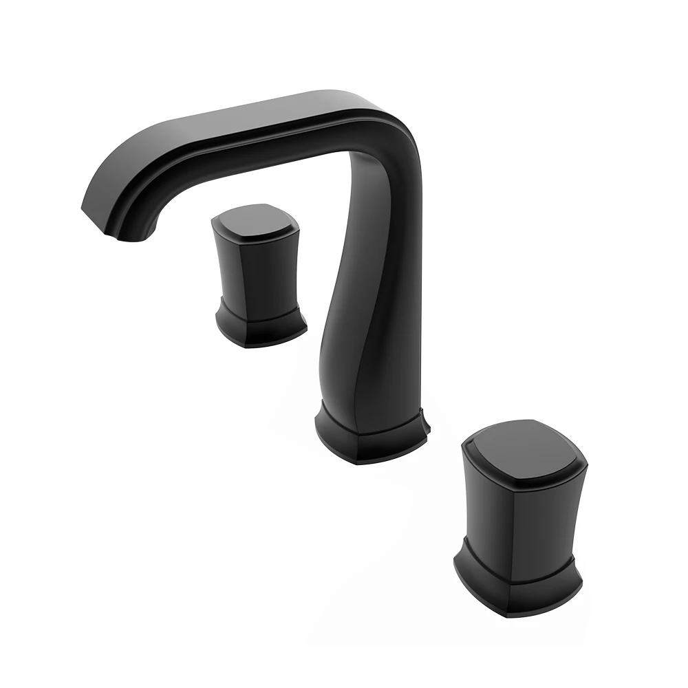 Imagem -06 - Skowll Generalizada Torneira do Banheiro Buraco Vanity Faucet Banheira Moderna Torneira da Pia Lidar com Torneira de Lavatório Hg6763 Preto Fosco