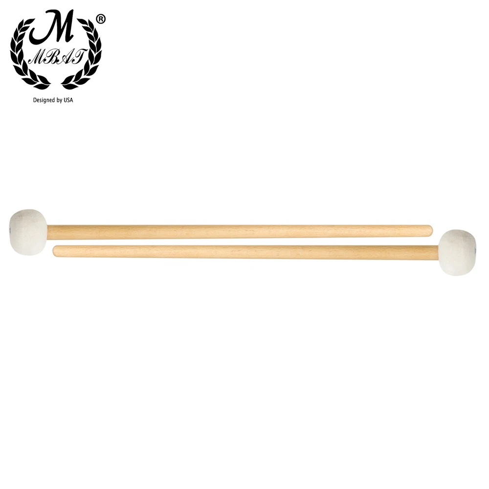 M MBAT 1 Pair Of Bass Drumstick Mallet Head Nylon Wool Felt Timpani, Marching Drum, Army Drum Drumsticks, Percussion Accessories