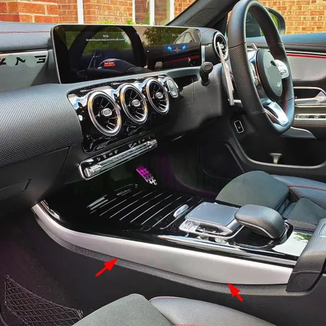 Do Mercedes Benz A CLA Class W177 C118 A180 A200 A220 Panel konsoli Boczne ozdobne naklejki Akcesoria Stylizacja samochodu