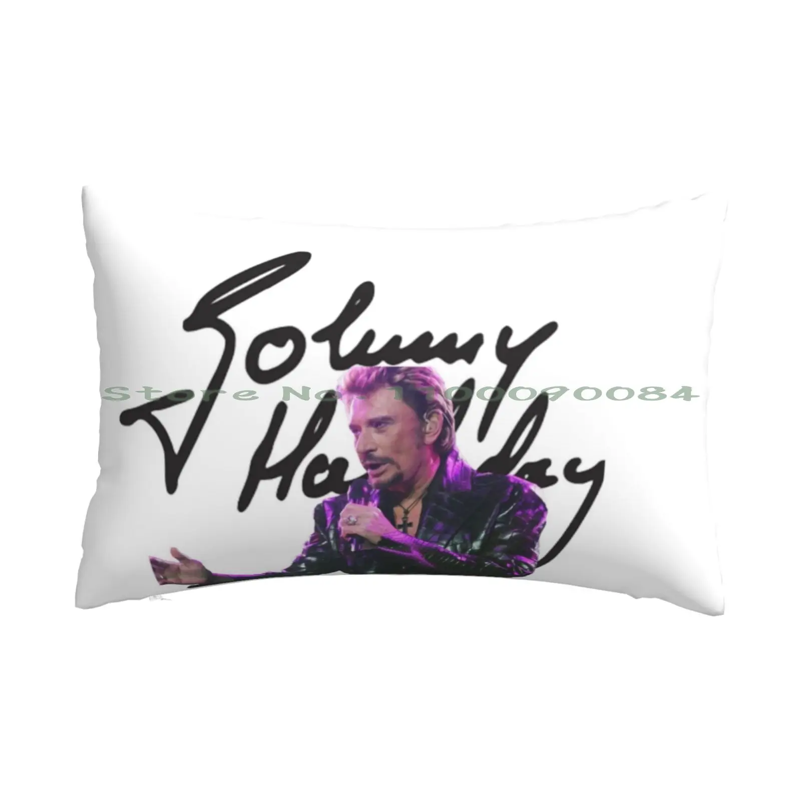 Johnny Hallyday Pillow Case 20x30 50*75 Sofa Bedroom Furb Animatronic Toy 1998 Neon Long Rectangle Pillowcover Home Outdoor