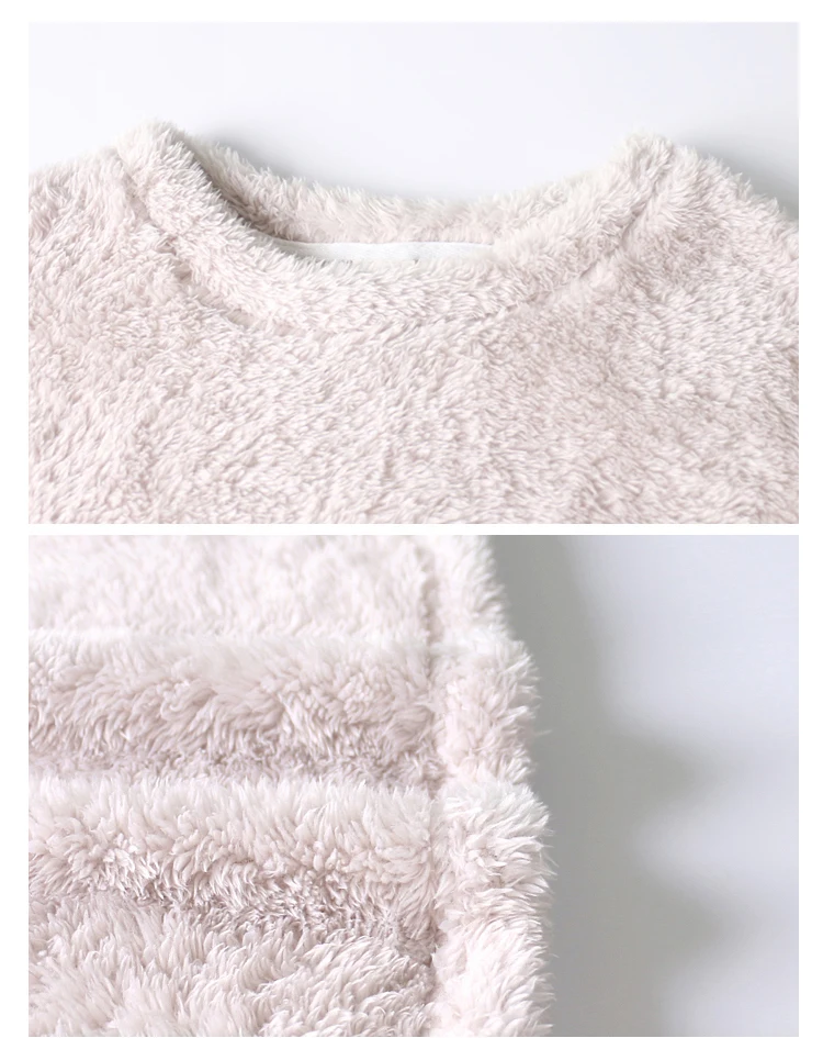 Warm Pajamas For Couples Set Thick Coral Fleece Homewear Winter Lounge Men\'s Clothing Soft Loose Pajamas Women Home Clothes Suit