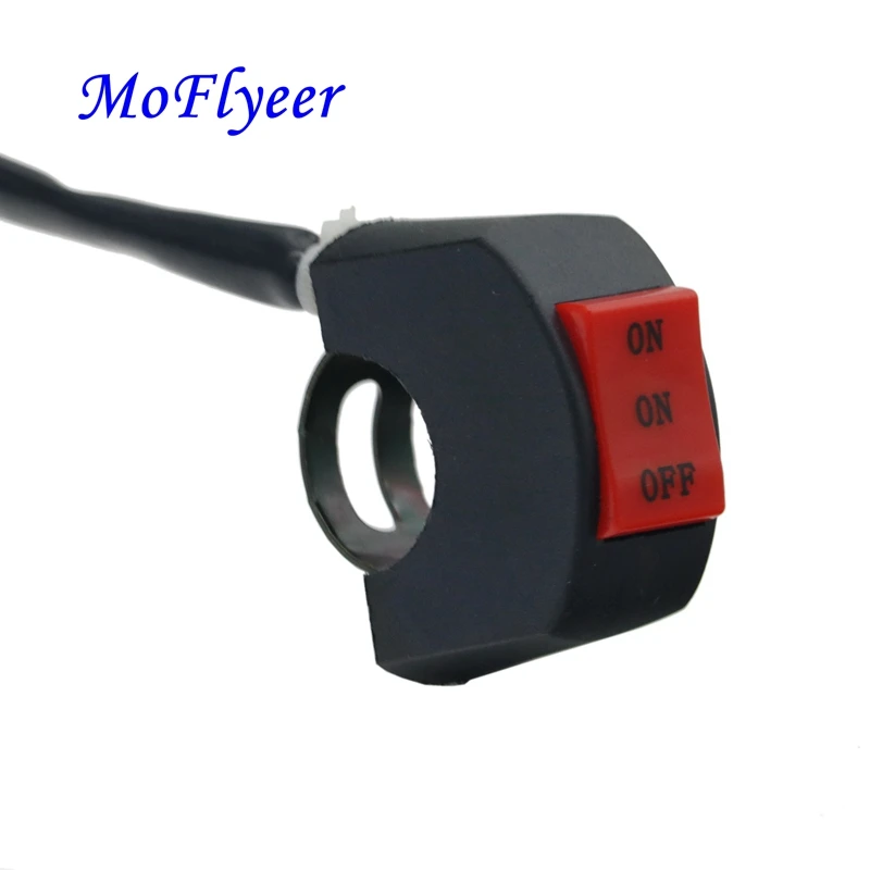 MoFlyeer 1 Piece Motorcycle Switches Connector Handlebar Switch ON/OFF Buttons Connector Push Switch Motorbike Accessories