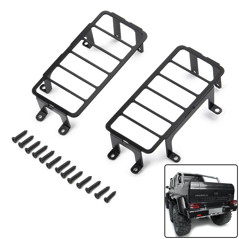 YEAHRUN TRX6 Metal Front Rear Light Cover Protective Shell Tail Light Guards Grille for 1/10 RC Crawler TRX-6 Parts