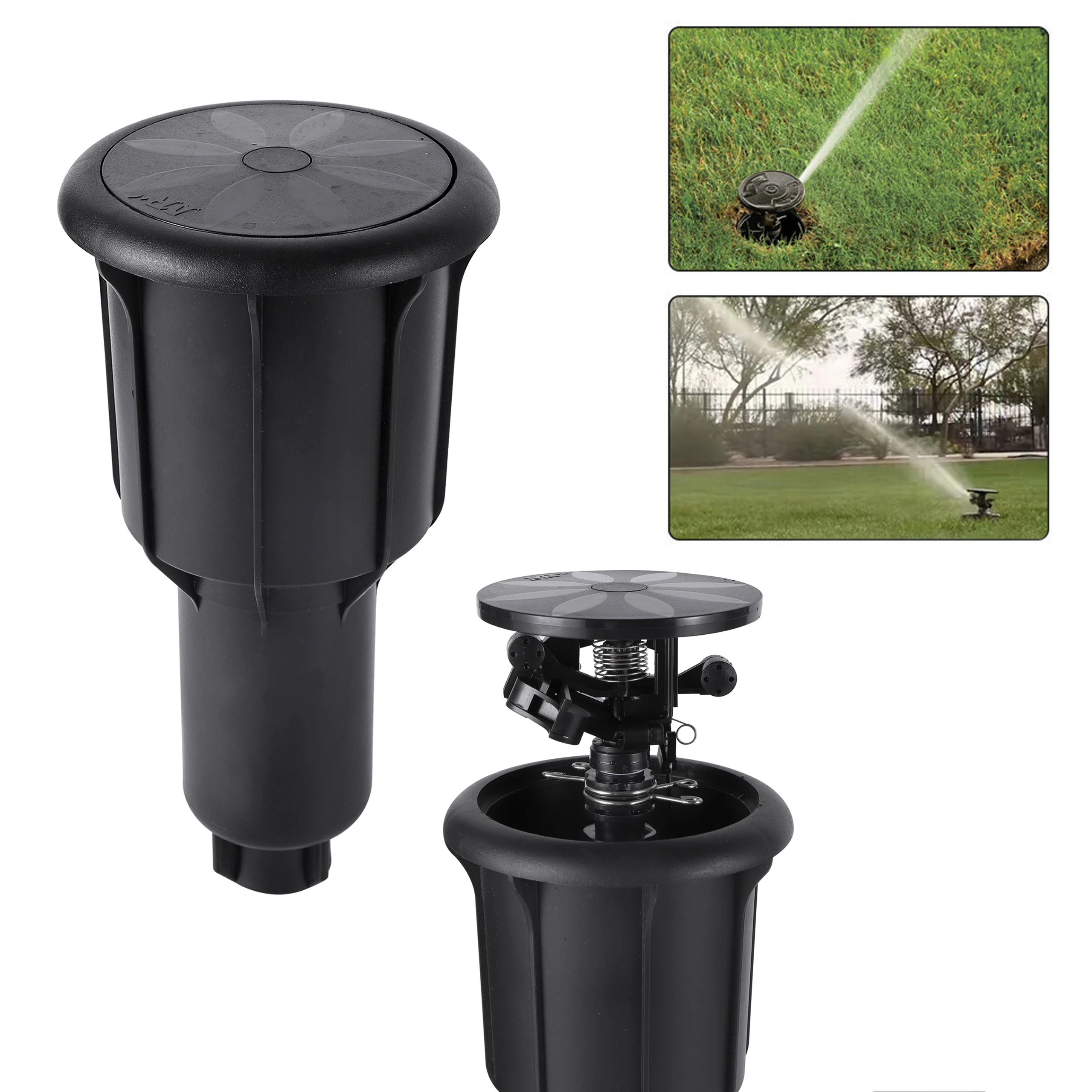 High Water Pressure 360 Degrees Rotating Watering Pop-up Spray Head Sprinkler 1/2