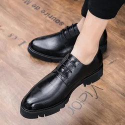 Men's Business Classic Oxfords Gentleman Shoes Luxury Brand New Business Dress Shoes Flat Lace-Up Soft Comfy Gentleman Shoes VI