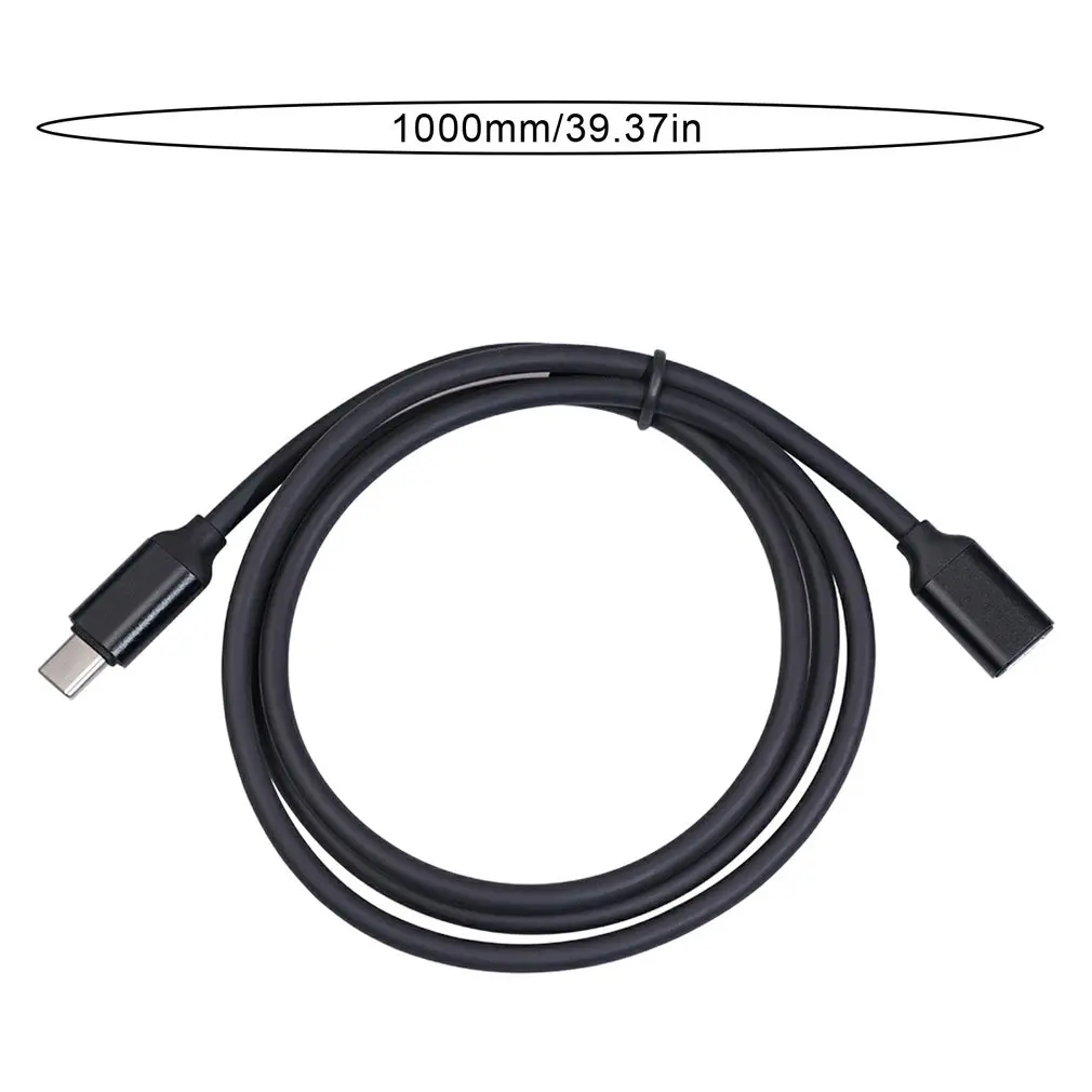 노트북 태블릿용 연장 케이블, C타입 수-암 USB 커넥터 연장 코드, USB 케이블 연장기 데이터 코드, 0.5 m, 1/1 m