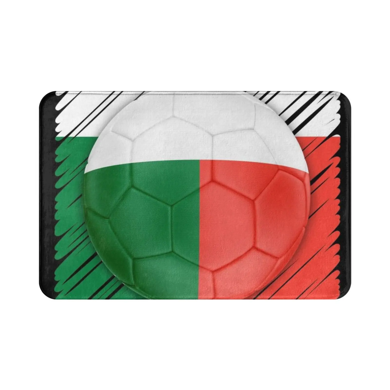 Madagascar Football Country Flag Carpet Mat Rug Cushion Soft Non-Slip East Africa Madagascar National Flag Competition