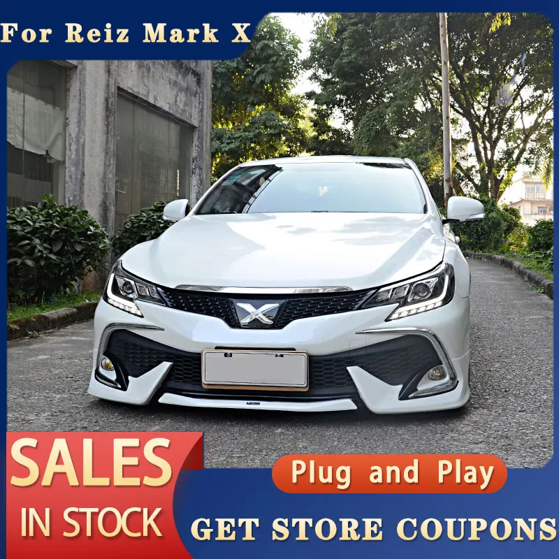 For TOYOTA Reiz Mark X 2013-2017 LED Crystal Head light DRL Fog Lamp Turn Signal Light Low & High Beam Projector Lens