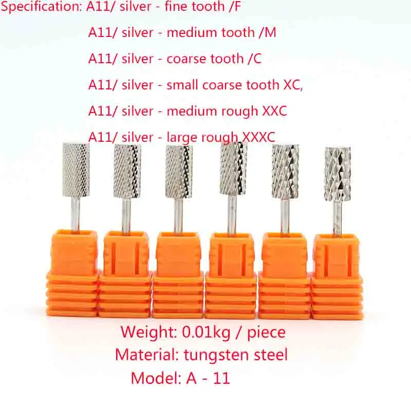 1pc Tungsten Steel 2.35mm Shank Nail Art Drill Bit Alloy Grinding Head Grinding Machine Dedicated Sander Polishing Electric Tool