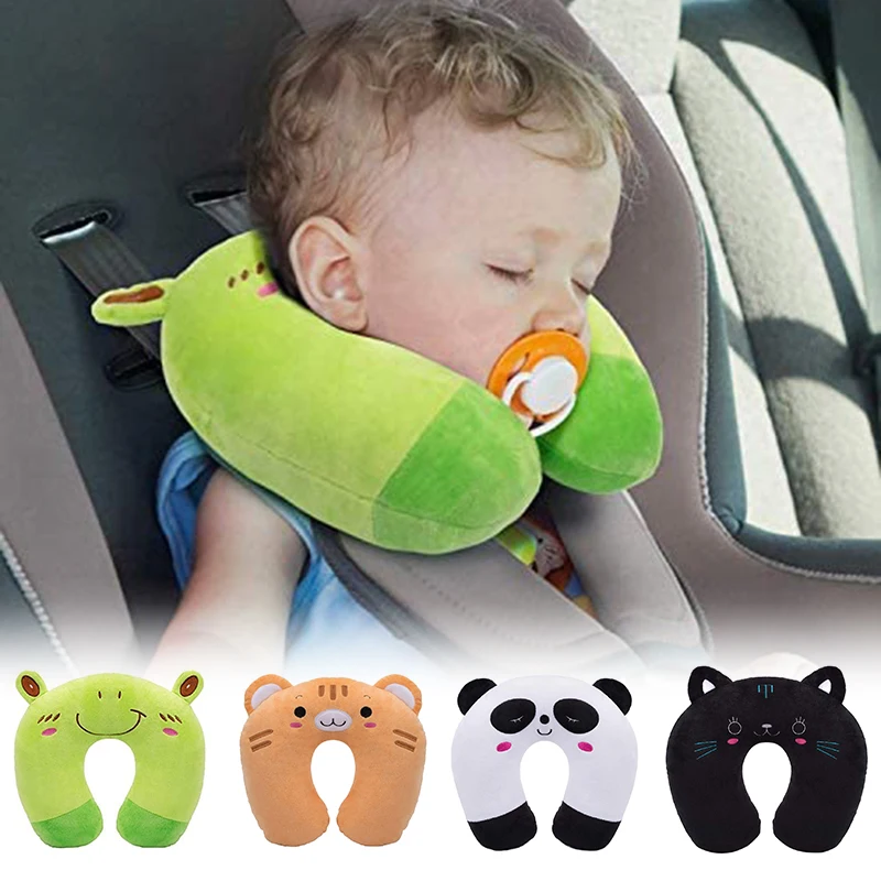 Cartoon Kids U-shaped Pillow Plush Neck Pillow Car Nap Pillow Lunch Break Pillow Cervical Pillow Travel Pillows for Children