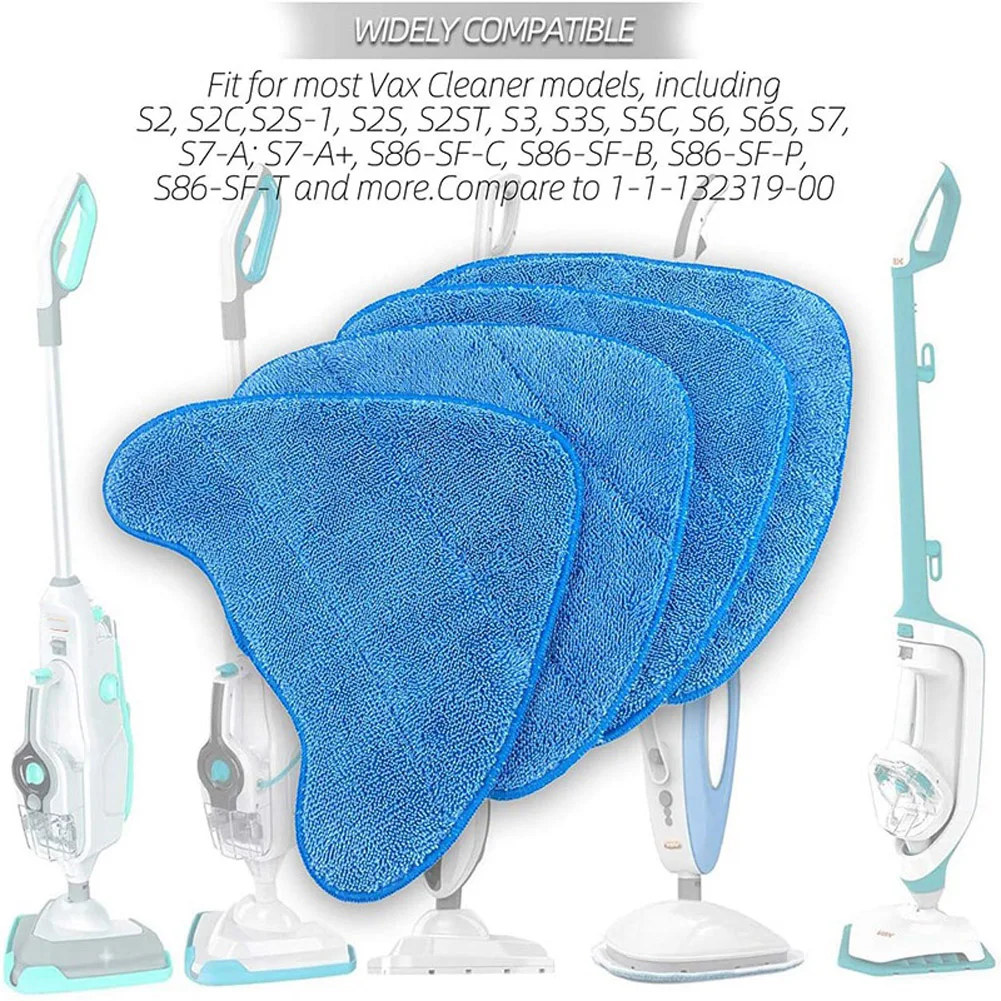 1pcs Washable VAX S86-SF-CC Blue Steam Mop Cleaning Triangle Pads Replacement Microfibre Cloth Cover Mopping Pads