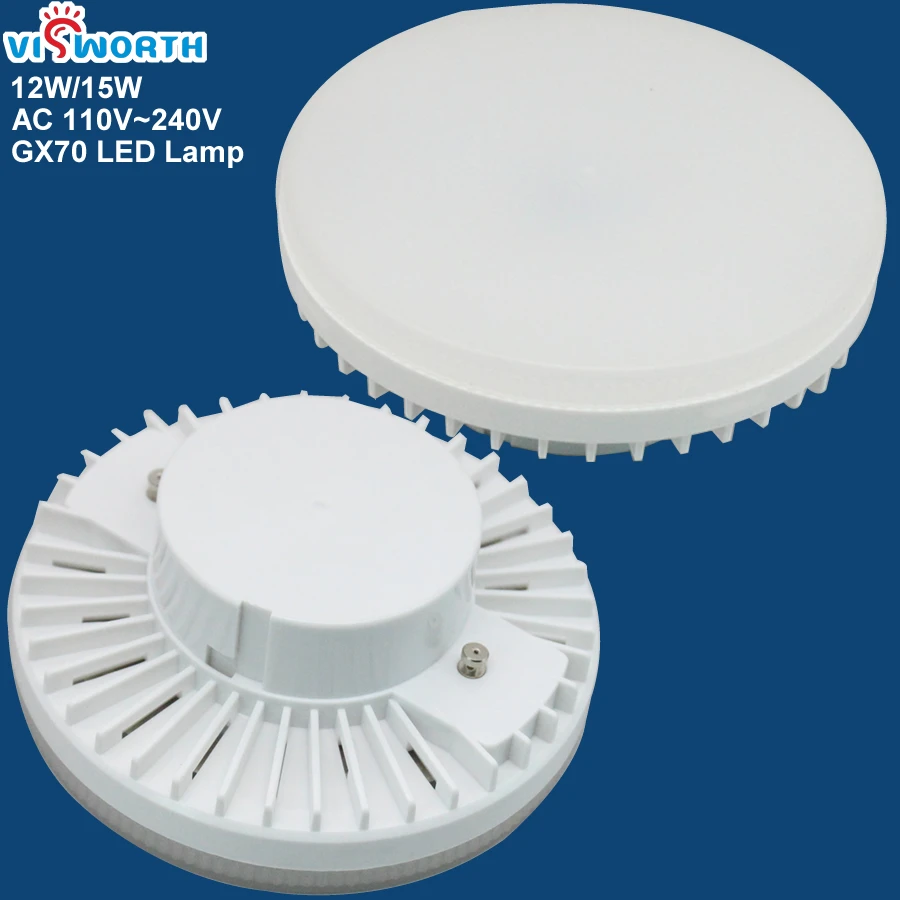 Lámpara LED GX70 para armario, Bombilla de 12W y 18W, CA de 110V, 220V y 240V, blanco frío y cálido, SMD2835