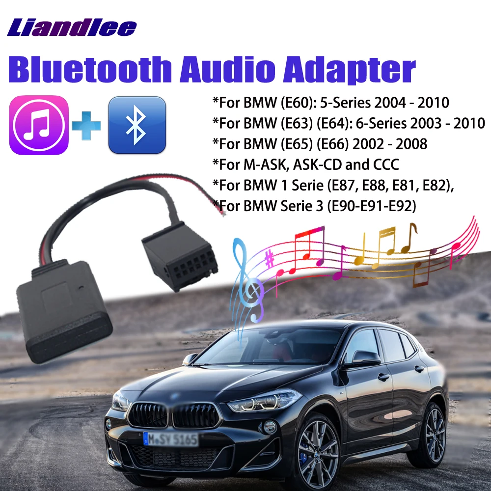 

Wireless Car Music Cable For BMW 5/6/7 Series E60/E63/E64/E65 AMI/MMI/USB Socket Bluetooth BT 2.0/3.0/4.0/5.0 Adapter