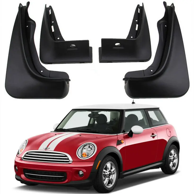 

4PCS Car Mud Flaps For 2008 2009 2010 2011 2012 2013 2014 Mini Cooper ONE R56 Mudguards Splash Guards Mudflap Car Fender Flares