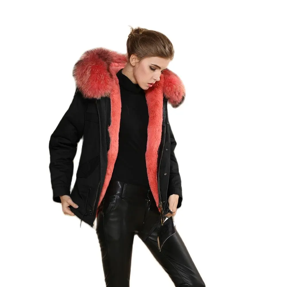 Pretty Clothes Women Coats Winter And Autumn Faux Fur Lined Parka Short Casual