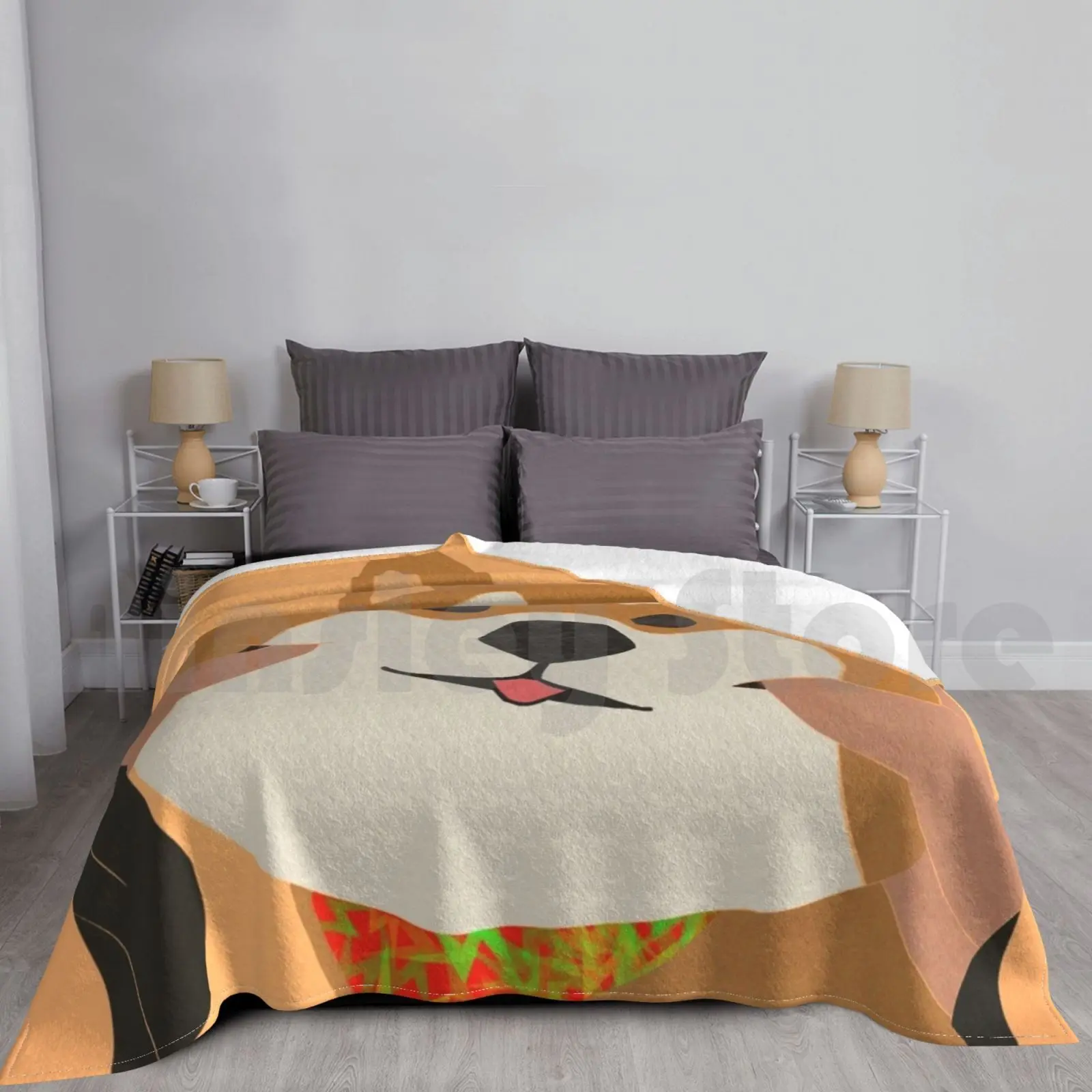 Cute Shiba Cheeks Squish Blanket Fashion Custom Cute Shiba Cute Dog Simple Orange Squish Cheeks Adorable Kawaii