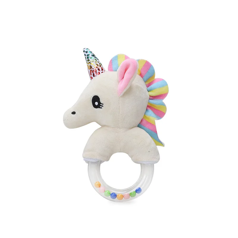 Cute Baby Unicorn Rattles giocattoli peluche Baby Cartoon Bed giocattoli neonato campanelli campane a mano bambole di peluche giocattoli per neonati regalo