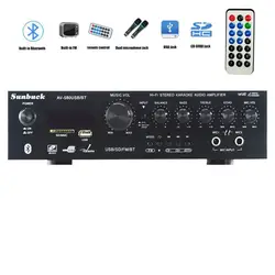 Sunbuck TAV-580BT  5.1 Channel 300W High Power SD USB FM Bluetooth Remote Control Power Amplifier Home AV Sound Amplifier Audio