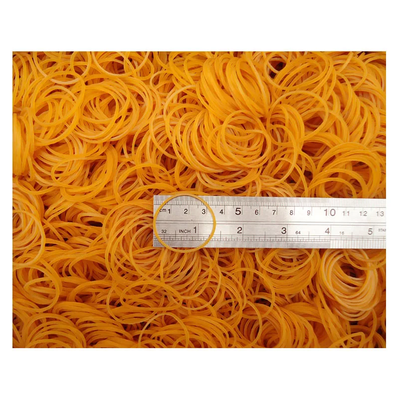 Diameter 10mm-60mm Width 1.5mm Yellow High Elastic Rubber Bands Supplies Stretchable Latex Rings For Home Office Stationery