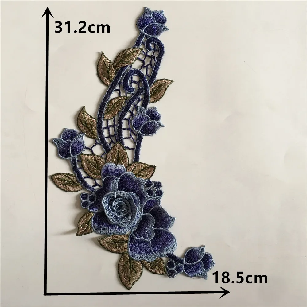 Fashion Style Embroidery Three-dimensional Flowers Hollow Lace Collar Decoration DIY Clothes Sewing Accessories Lace Fabric