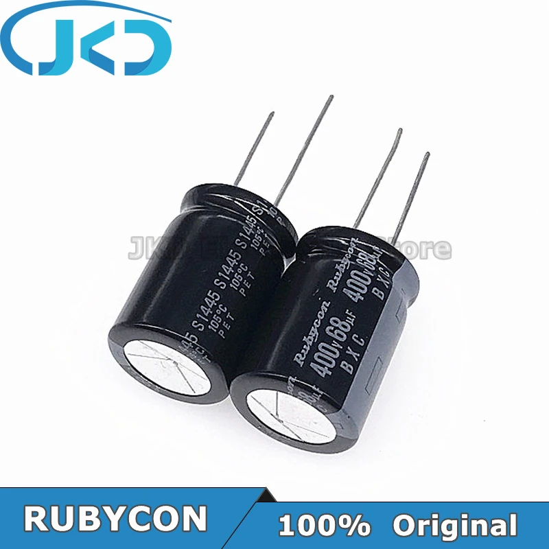 10pcs/20pcs RUBYCON 68UF 400V 18*25mm 105℃  68UF400V 400V68UF 18x25mm Aluminum Electrolytic Capacitor