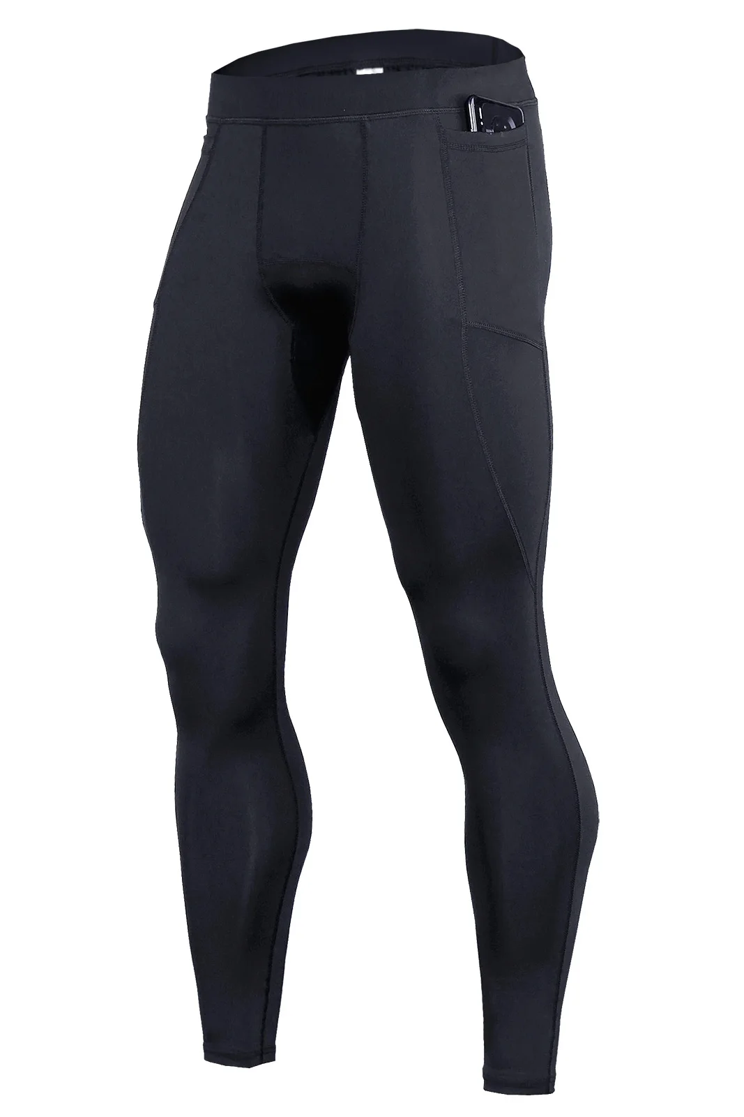 GEJINIDI 1, 2 or 3 Pack Men's Compression Pants, Cool Dry Athletic Workout Running Tights Leggings with Pocket/Non-Pocket