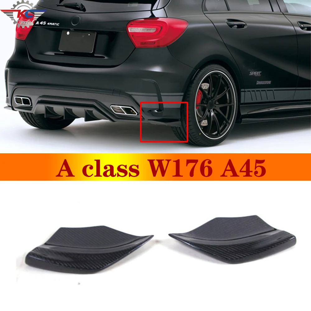 

Real Carbon Fiber Rear Lip Splitter Rear Side Valences For BENZ A class W176 A200 A260 A45 Sport Model 2013-2018