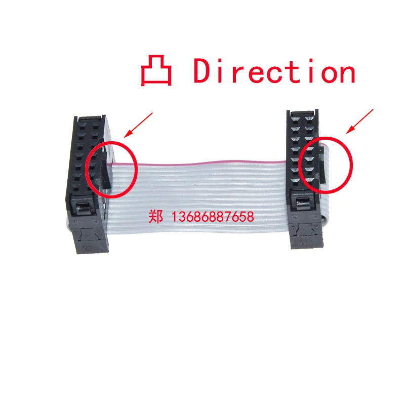 FC/IDC 2.54MM pitch FC-6/8/10/14/16/20/26/30/40/50/64 PIN JTAG ISP DOWNLOAD CABLE Gray Flat Ribbon Data Cable FOR DC3 Box Header