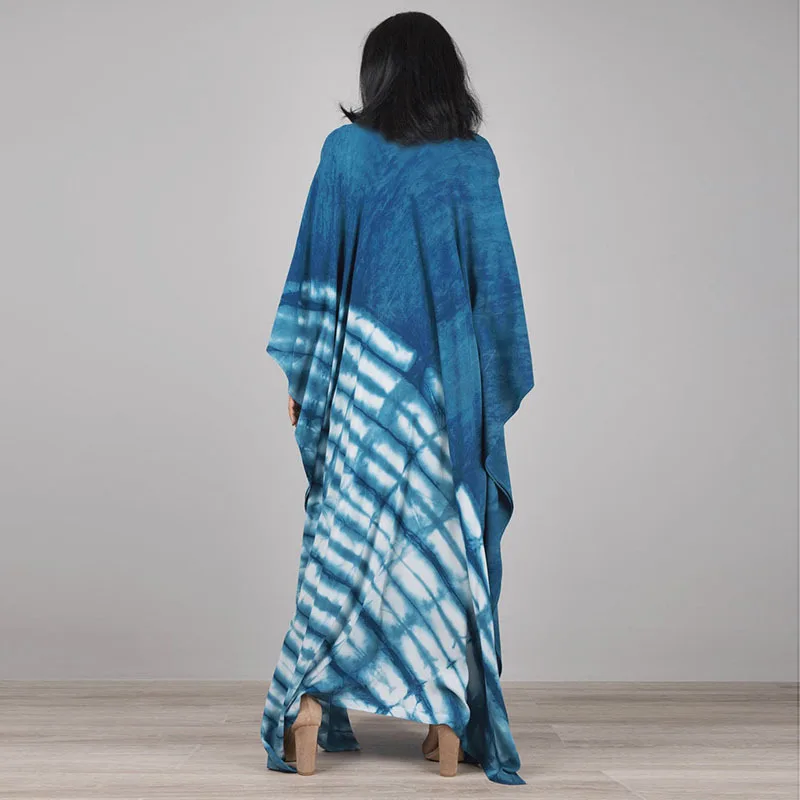 ثوب سباحة بكيني للسيدات بمقاسات كبيرة بتصميم بوهيمي مطبوع للشاطئ سترة صيفية للنساء بدل استحمام رداء دي بلاج قفطان