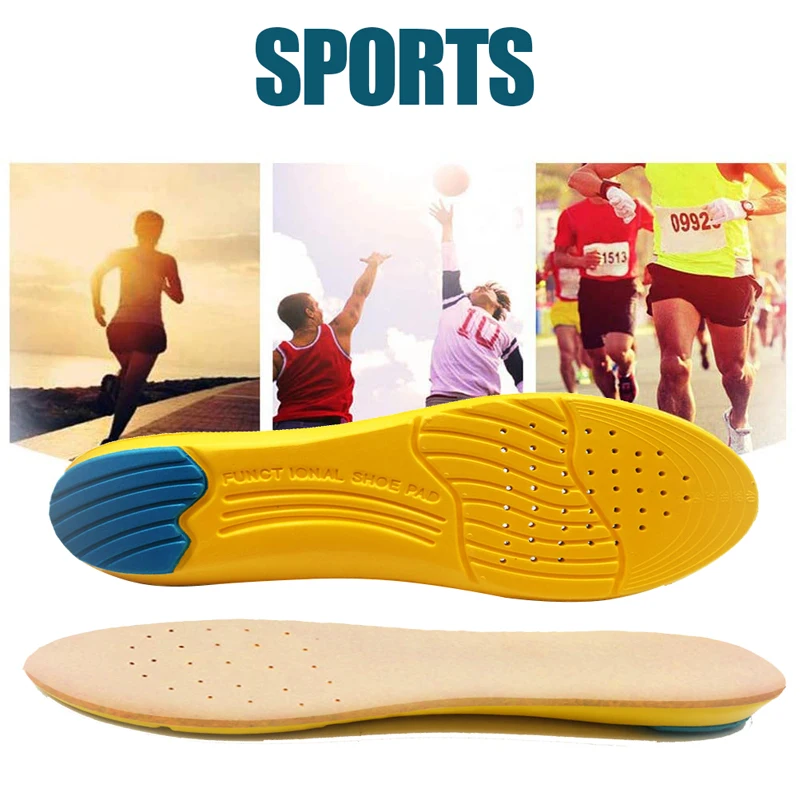 Sportowe wkładki tłumiące wsparcie wysoki łuk wkładki Stretch oddychające stopy podeszwy Pad Orthotic buty do biegania poduszki Unisex wkładki