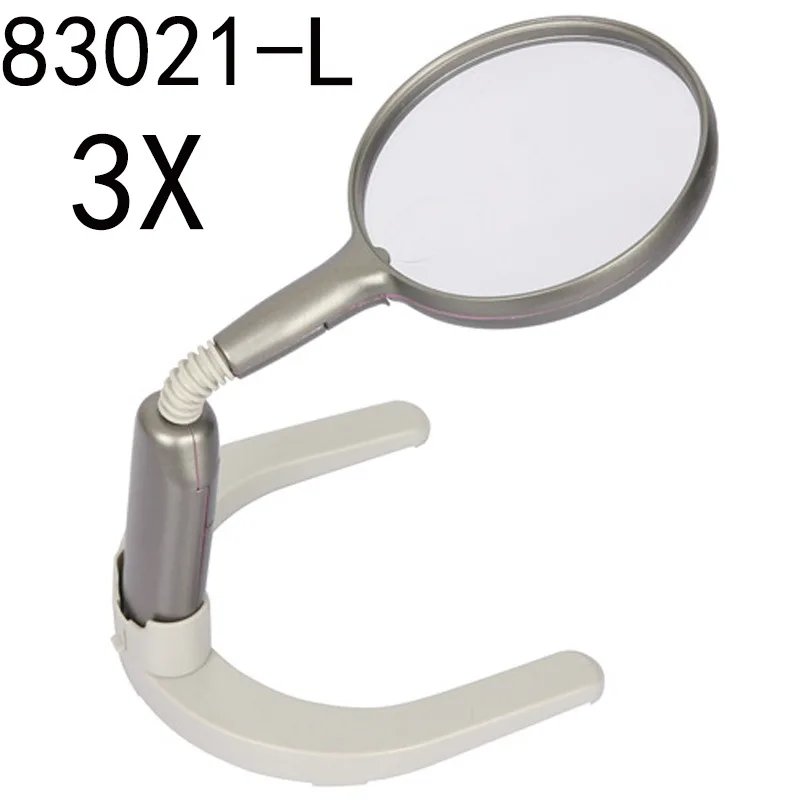 Foldable Portable Magnifying Glass with 2 LED Lights Magnifying Glass Portable Desktop Magnifying Glass 2.5X