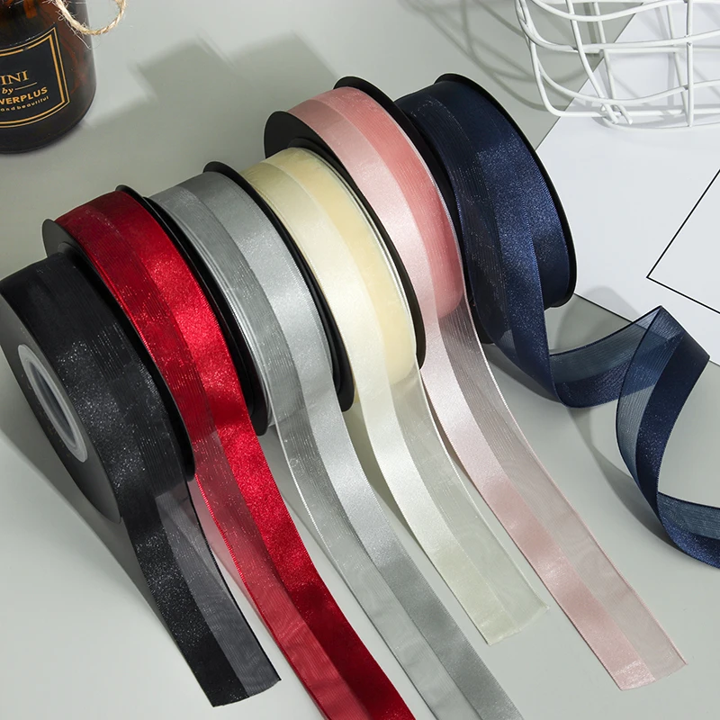 Korean version hazy gauze belt handmade DIY gift packaging material flowers ribbon hair accessories hairpin ribbon