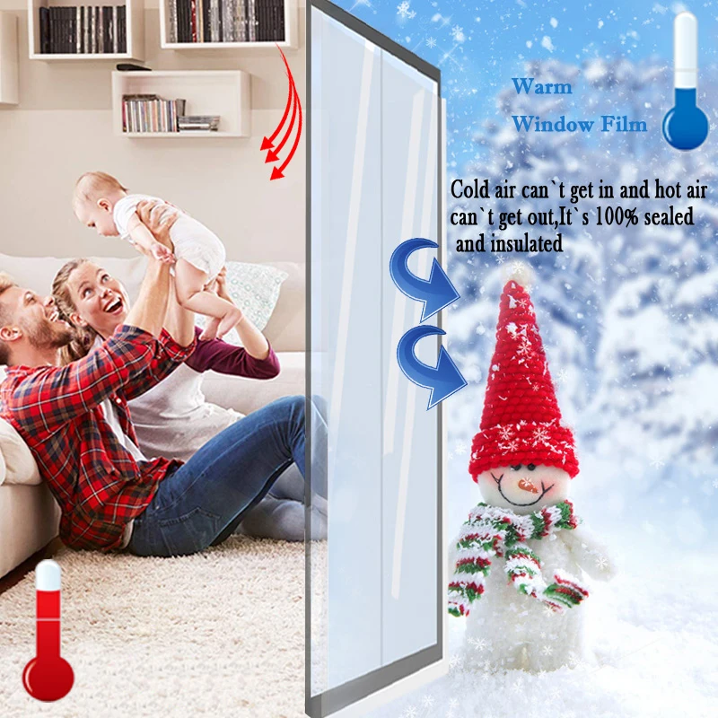 Winter Indoor Window Film 0.25mm Window Windproof Film And Warm Film Are Made Of Special Cold-Resistant PVC Material