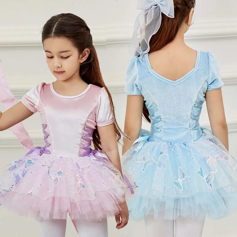 Velvet Professional Ballet Tutu Dress Girl Dance Costume Child Performance Ballerinas Tutu Kids Child Carnival Jazz Dance Dress