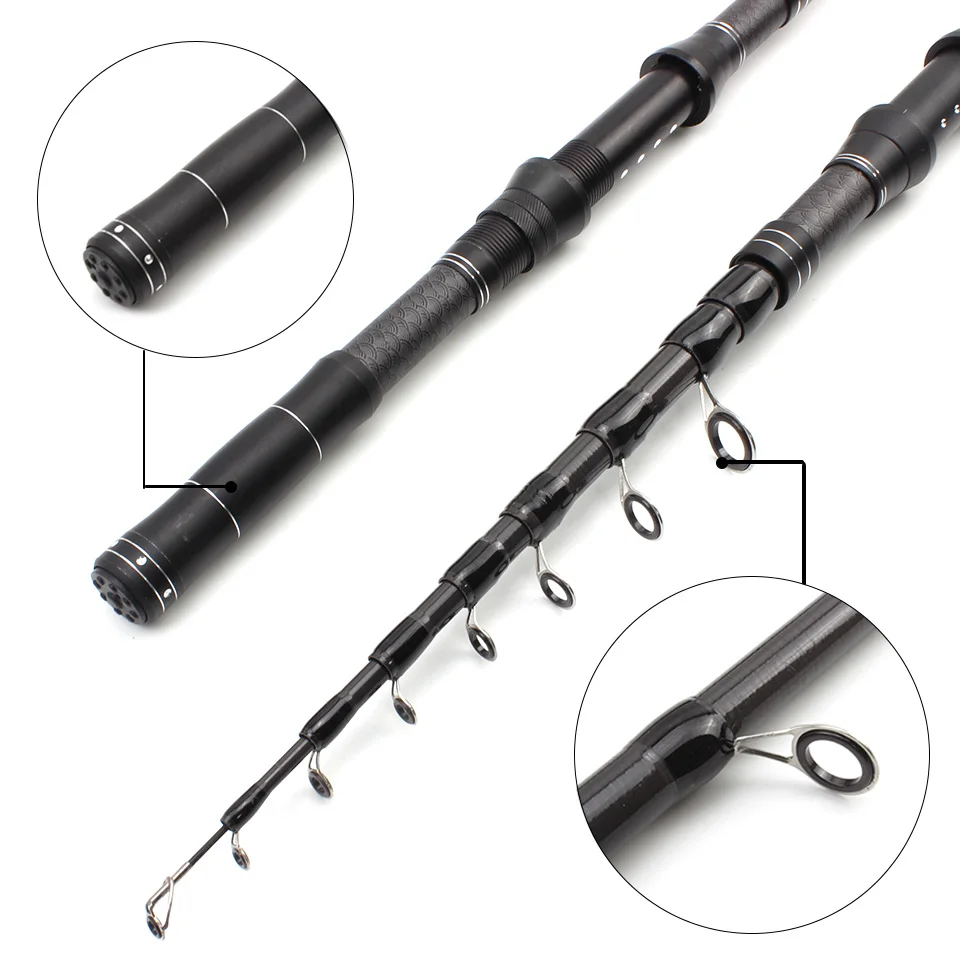 

1.8m2.1m2.4m2.7m3.0m ultrashort telescopic fishing rod carbon carp rod Portable Travel Trout Spinning Rod Long shot fishing pole