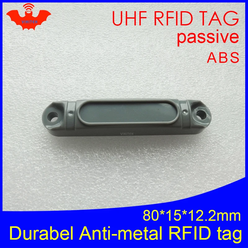 

UHF RFID anti-metal tag 915mhz 868mhz Impinj Monza4QT EPCC1G2 6C 80*15*12.2mm durable ABS pallet smart card passive RFID tags