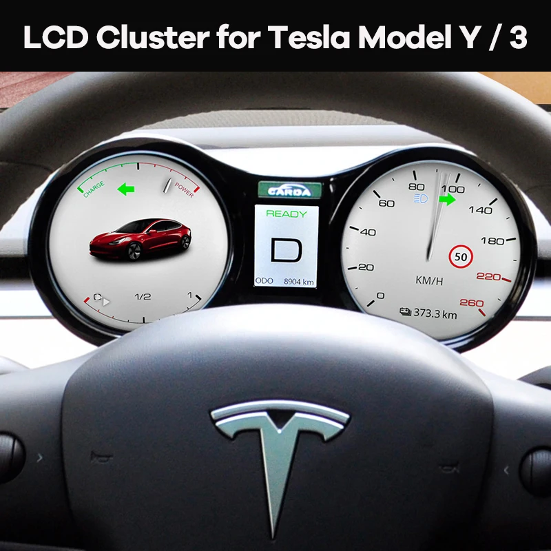 

Car LCD Cluster instrument multimedia dashboard Modification For Tesla Model Y / Model 3 Mulitmedia Panel virtual cockpit